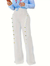 Women High Waisted Stretchy Bootcut Pull On Dress Pants For Women Casual Office Work Trousers