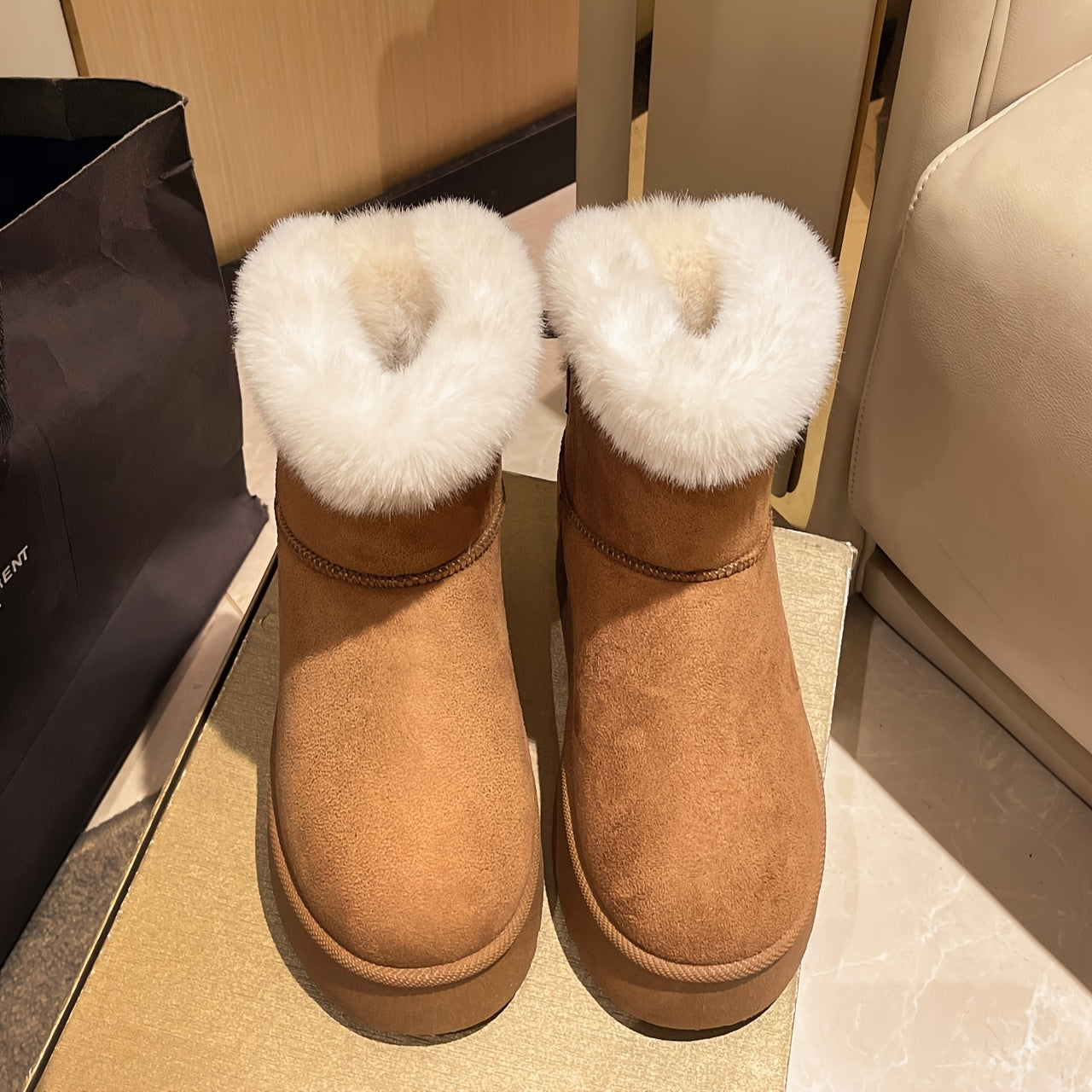 Warm Fleece-Lined Snow Boots