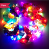 11pcs Colorful LED Luminous Elastic Hair Bands, Christmas And New Year Luminous Elastic Hair Bands with 3 Lighting Modes, Suitable for New Year Parties, Concerts