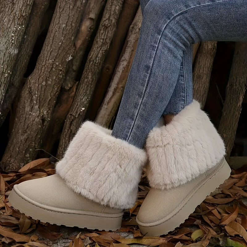 Warm and Comfortable Women's Snow Boots, Non-slip Ankle Boots Suitable for Winter Outdoor Activities