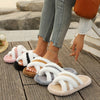 Women's Plush Heart-Shaped Toe Slippers – Thick Fleece Lined Slip-Ons with Soft EVA Sole, Cozy Indoor Footwear