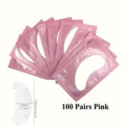 100 Pairs Pink Hydrogel Eye Patch - Natural Lint-Free Under Eye Gel Pads for Lash Extensions & Beauty Tools, Alcohol-Free, Lash Extension Supplies | Natural Lint-Free Pads | Hydrogel Eye Patch, Eye Patch