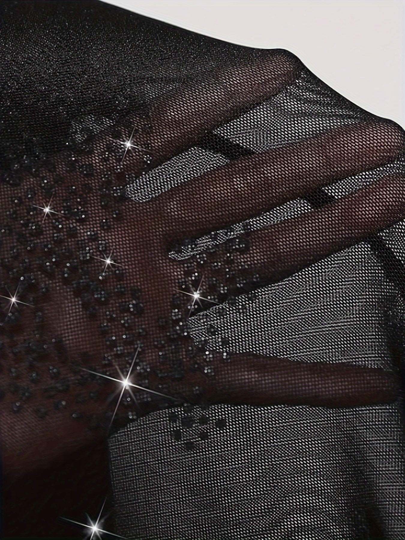 [Sexy Rhinestone Bodycon Dress] Rhinestone Mesh Bodycon Dress - No Bra Set, Sexy Dollar Pattern