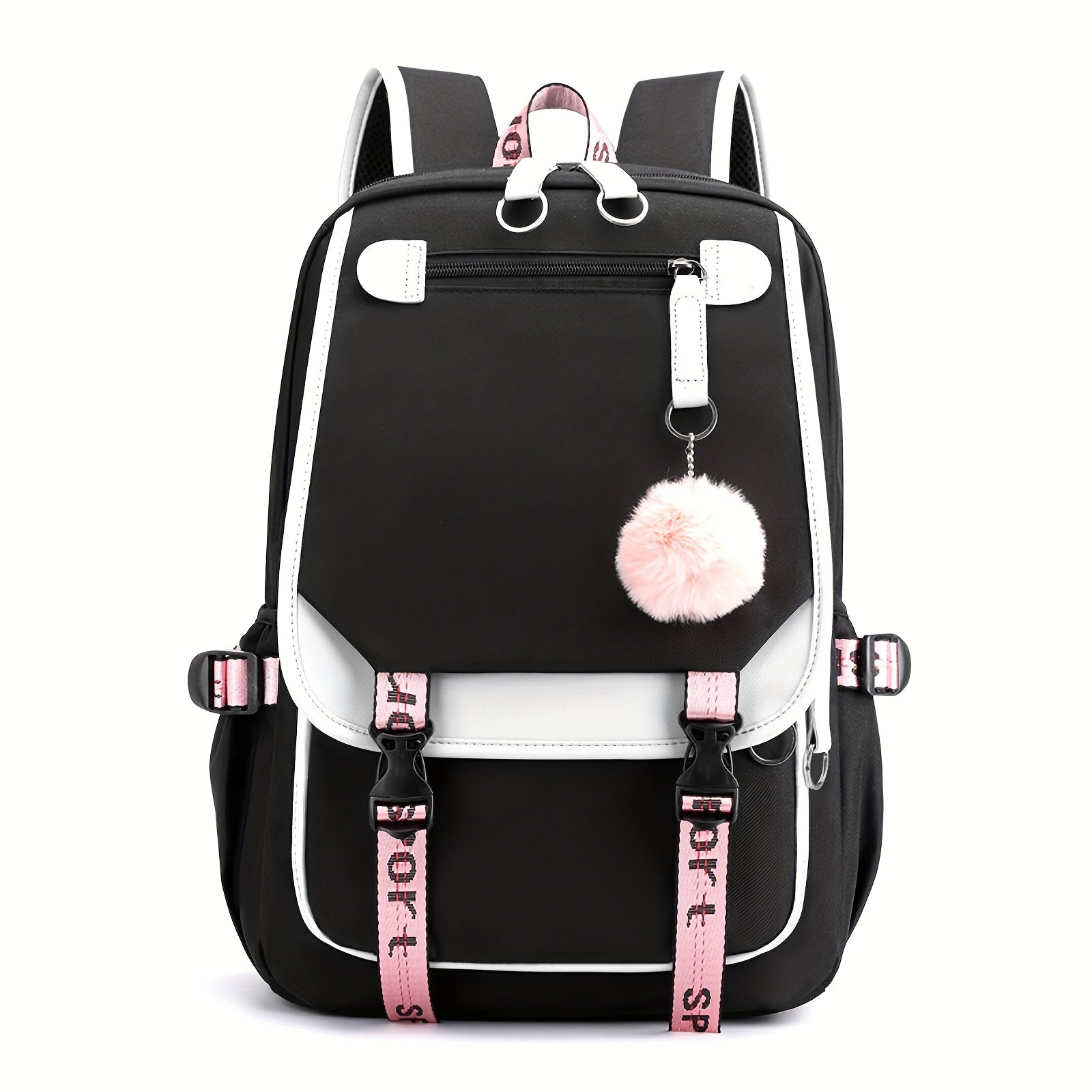 Stylish Casual Backpack For Outdoor And Daily Use Preppy Backpack For Women Color Block Bag - Perfect For Everyday Use, Travel, And Outdoor