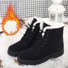 Women'S Plus Size Winter Boots - Warm Lined, Short, Round Toe, PU Sole, Warm & Stylish Outdoor Boots for Cold Weather, Winter Boots|Faux Fur Lined Boots|Sturdy Construction, Winter Boots