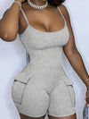 Vibrant Solid Color Romper - Sleeveless, Skinny, Spaghetti Strap, Sexy Jumpsuit for Women - Perfect for Spring and Summer, Casual Wear, Outdoor Activities, and Beach Trips