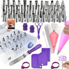 100pcs Set of Piping Tips Stainless Steel Dessert Technique Collection - Cake Baking Tools Stainless Steel Nozzle Christmas Supplies
