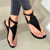 Summer New Type Feet Clip Toe Flat Shoes Women'S Shoes with One Line Buckle Strap Women'S Flat Heel Sandals Student Shoes Beach Shoes Sandals