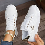 Women's Fashion Sports Shoes, Quanzhou, Low-top Lace-up Plain Casual Shoes with Fabric Insole and Lining, Artificial Material Upper, Soft Sole, Comfortable for All Seasons