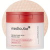 Medicube Red Succinic Acid Exfoliating Pad- a exfoliating toner pad containing niacinamide, AHA, BHA, and panthenol, suitable for easily exfoliated Light Beige- suitable for all Light Beige types