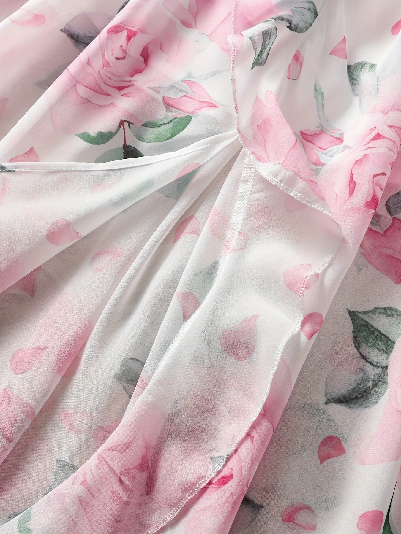 Elegant Women's Floral Print Off-Shoulder Dress - Ruffled Hem, Sleeveless, Polyester, Perfect for Spring/Summer