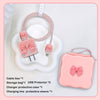 DIY Mobile Phone Charger Storage Box Protective Case for iPhone 18W/20W Charger, with Cable Protector Headphone Line Protector, Portable Travel Storage Bag, Cute Cable Charger Protector Wire Organizer