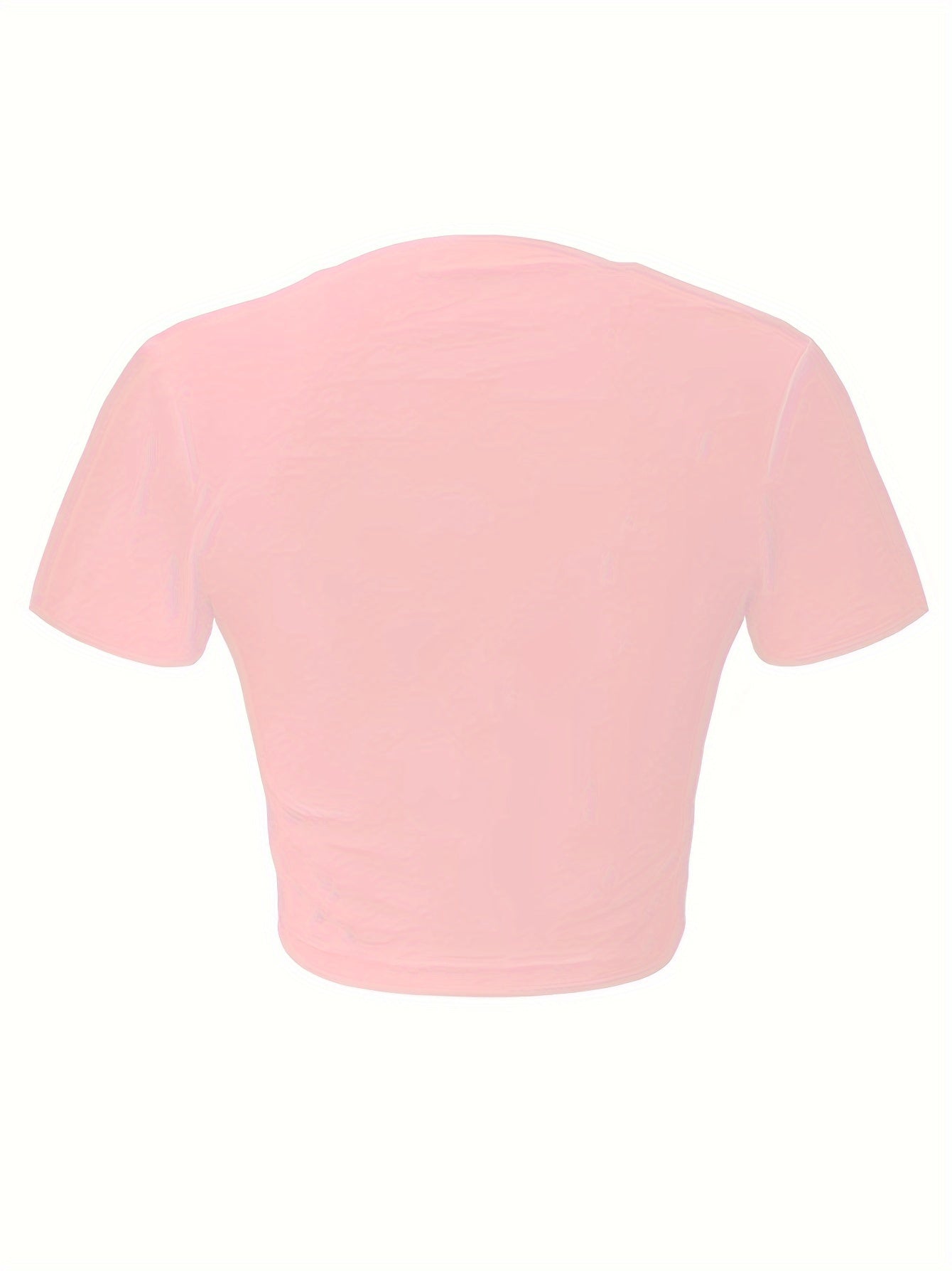 Women'S Casual Short Sleeve Round Neck Knit Polyester Top, with Drawing Pattern, for Women