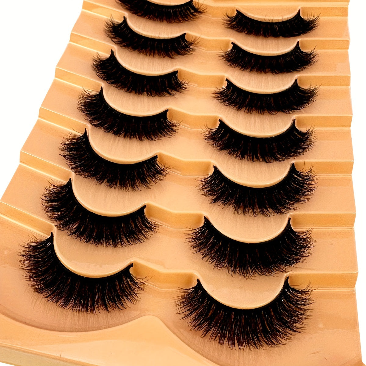 7 Pairs 3D Faux Mink Fake Eyelashes: Thick Long Dramatic Full Strip Lashes for Makeup