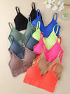 Solid Seamless Vest Top, Simple Elastic Breathable Cami Top, Women's Lingerie & Underwear