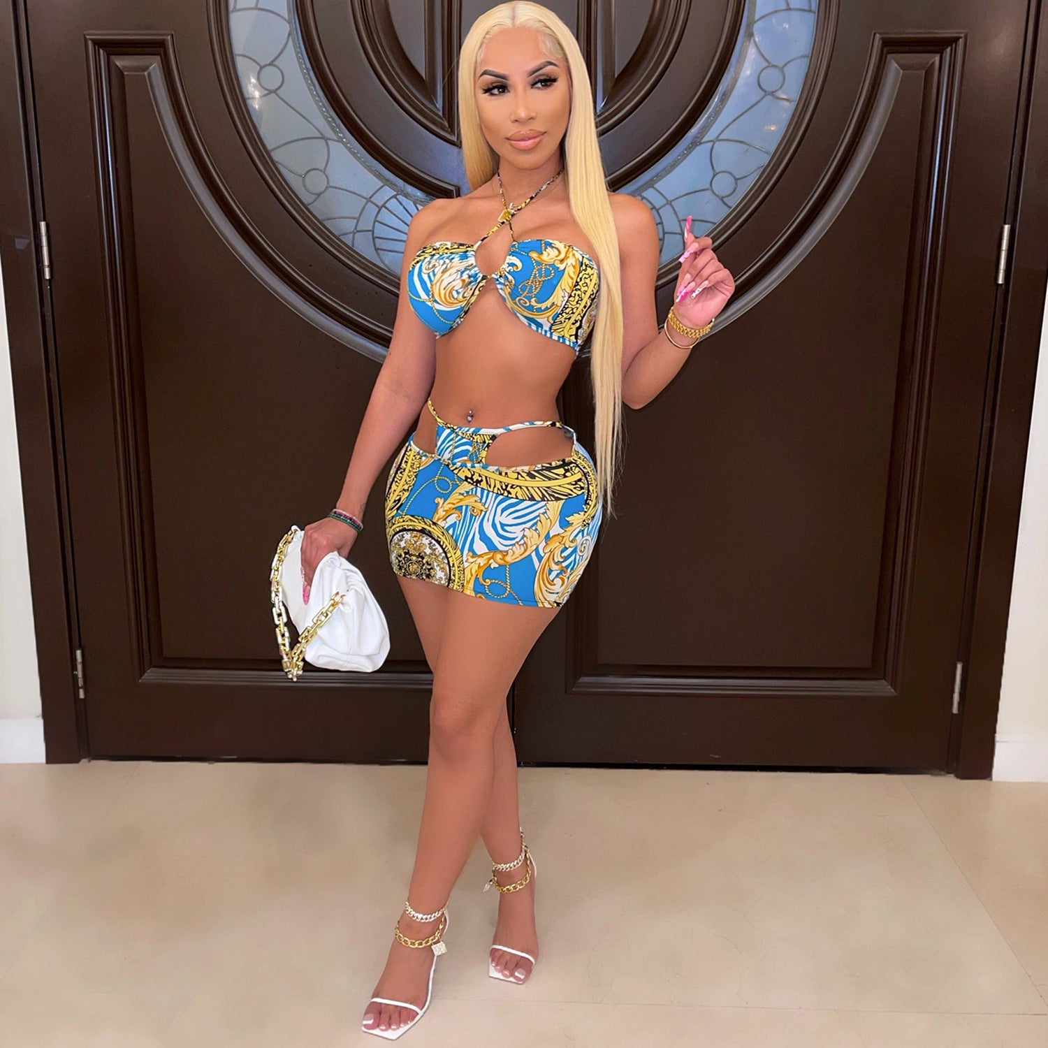 Printed Two Piece Sling Women