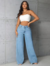 Women'S Low Rise Wide Leg Jeans Raw Hem Straight Baggy Denim Pants Casual Loose Boyfriend Mom Jean Trouser