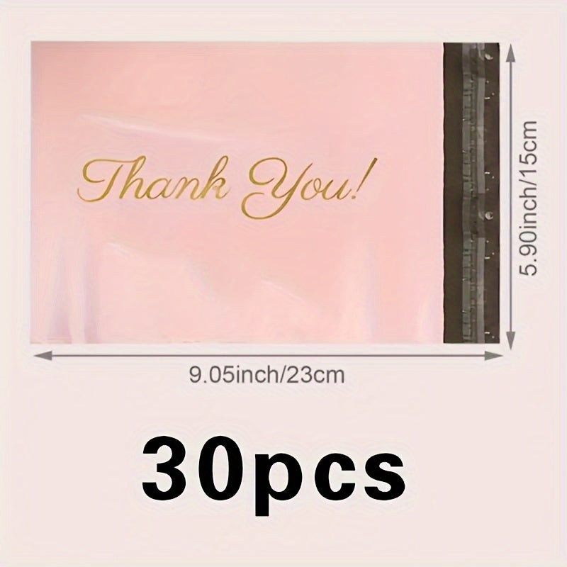 100pcs Pink Thick Waterproof Plastic Bags for Clothing & Packaging - Reusable, Uncoated