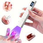 FEIYBA Portable Mini Handheld Nail Lamp with Digital Display - Fast Gel Curing, Wireless, Easy to Carry, Ideal for Home Salons & Travel, USB Rechargeable, Lithium Battery, Oil-Free Nail Care, Portable Nail Lamp|Cylindrical La