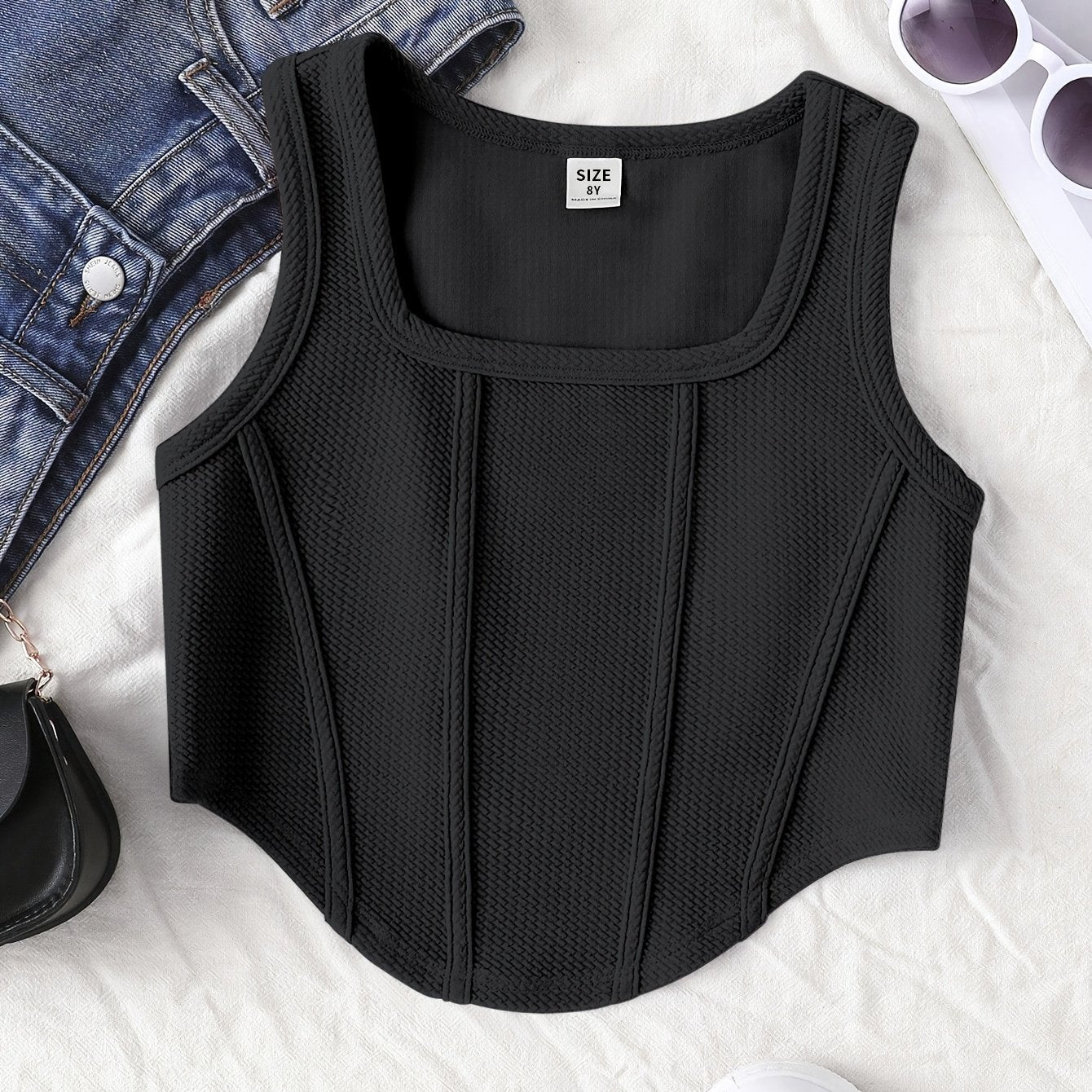 Athletic Fitted Tank Top for Older Kids, Breathable And Comfortable Casual Sportswear.