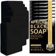 6 Bar*100g African Black Soap, Handmade Ancient Soap, Fruit Wood Cleansing, Moisturizing, Cleansing Soap, Nourishing Skin, Shower Soap, Deep Cleansing, Facial Cleansing, Mother'S Day Gift