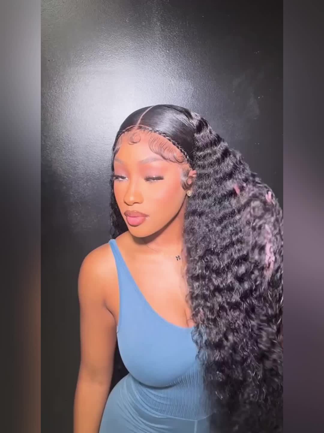 200% Density Deep Wave Lace Front Wigs Human Hair 13x4 HD Transparent Lace Frontal Human Hair Wigs For Women Lace Wig Pre Plucked With Baby Hair