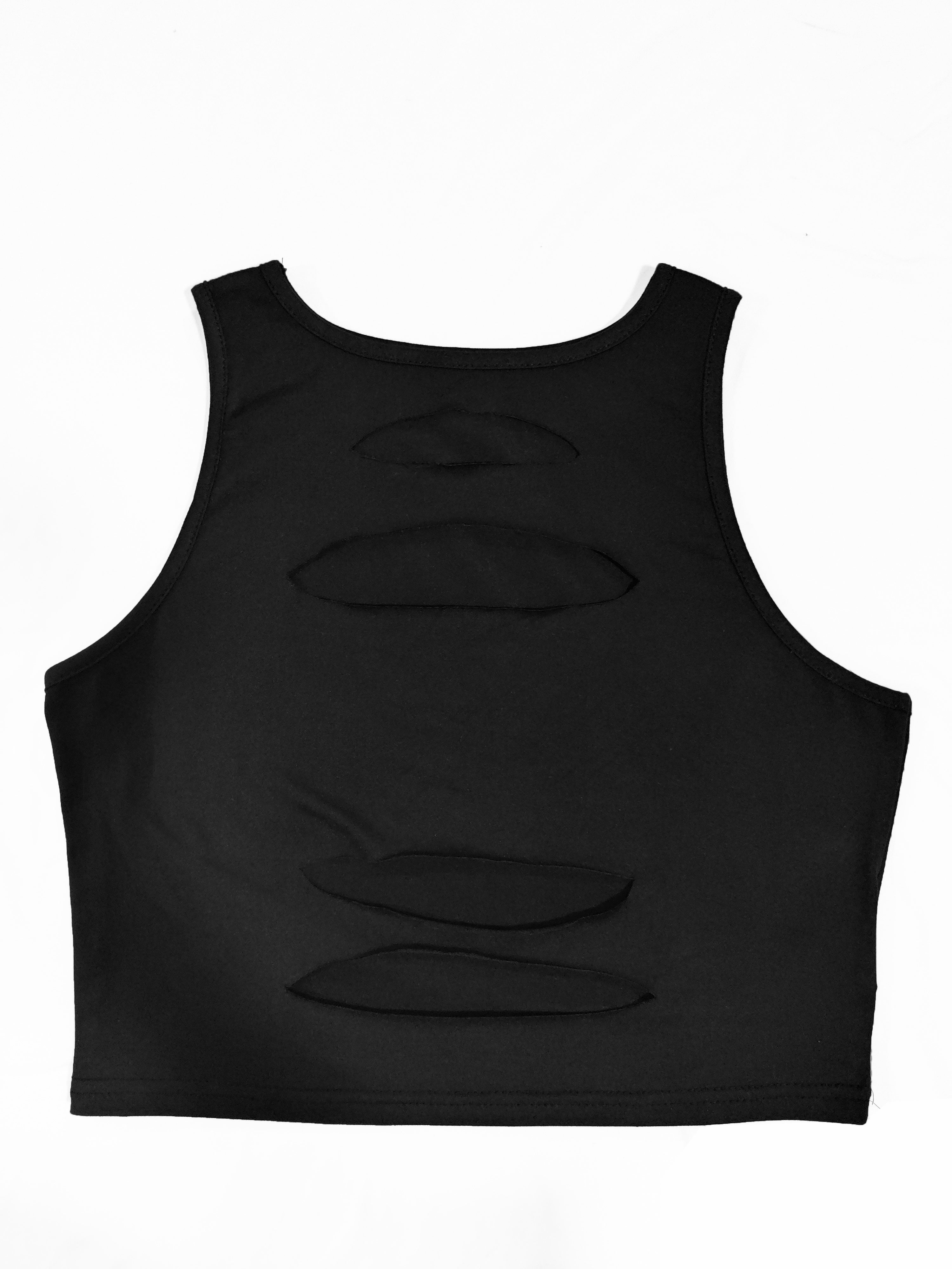 Women's Fashion Ripped Vest Set