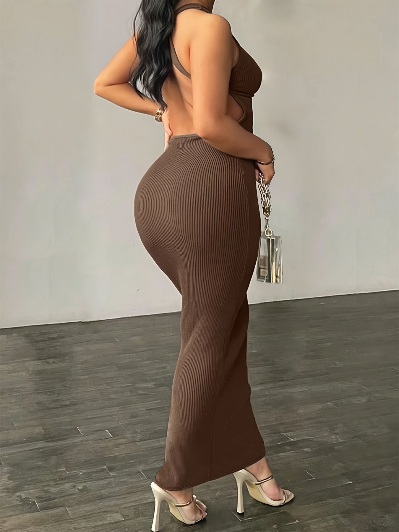 Vibrant Ribbed Bodycon Dress - Sleek Sleeveless Design, Comfortable Stretch Fabric, Flattering Fit, Perfect for Spring and Summer, Women's Elegant Clothing for Outdoor Activities