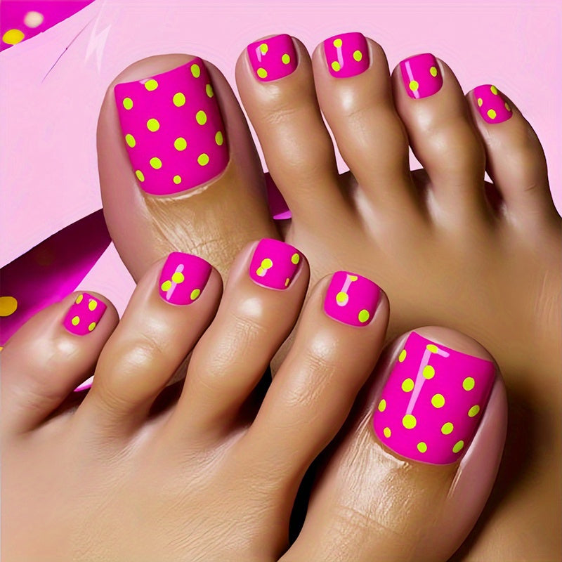 96pcs (4Pack)Reusable Nail Stickers with Mixed Color Short Squares, Glossy Surface, Leaf And Flower Patterns, Suitable for Spring And Summer Fashion Press Nail Stickers