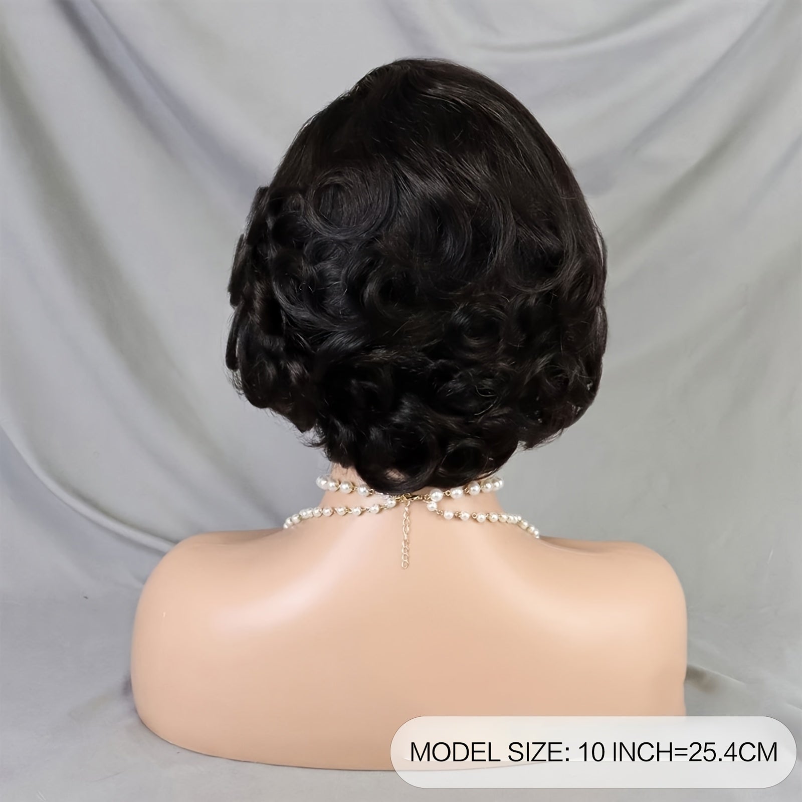 10" Natural Black Curly Pixie Cut Wig - Large 13x4 Transparent Lace Front, Unprocessed Raw Human Hair, Shoulder-Length Bob Style, Glossy Finish, Perfect for Casual Attire or Special Occasions, Special Occasion Wig | Natural H
