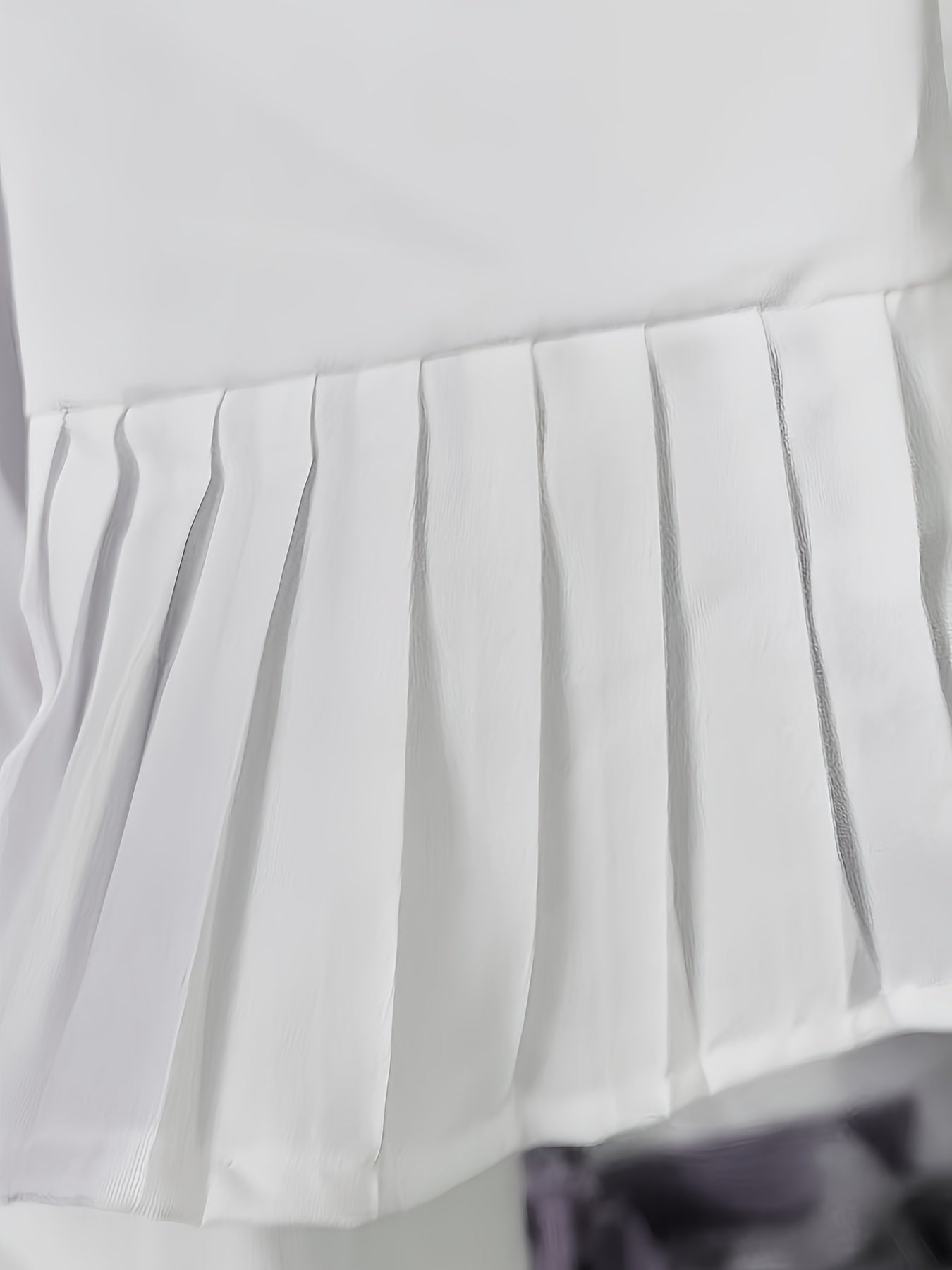 Elegant White 3/4 Sleeve Dress with Ruffled Hem and Face Print, Loose Fit Polyester Blend, Machine Washable, Perfect for Casual and Formal Occasions, Casual Formal Dress | Face Print Dress | Glossy Fabric, Cute Dresses