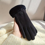 1 pair of all finger warm bicycle gloves - windproof,, stylish Women's winter gloves - hand wash only, perfect for autumn and winter seasons, the perfect gift for women