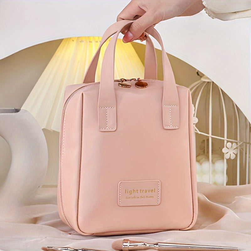 An exquisite and practical makeup bag, compact and high-end hand-held cosmetic storage bag, good-looking travel toiletry bag, essential for traveling