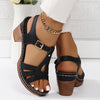 Elegant Plus-Size Women's High Heel Sandals - Black Peep Toe with Chunky Heels, Faux Cover Ankle Suspender Dress Shoes, Summer Fashion, Stiletto Heels
