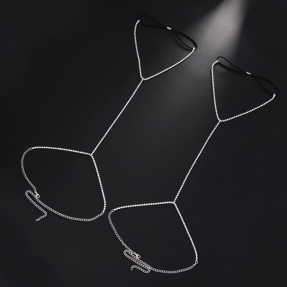 Sparkling Rhinestone Adjustable Thigh Chains, Sexy Elastic Body Chain Leg Rings, Simple Alloy Body Jewelry for Nightclub Party, Valentine'S Day Gift, All-Season Wear