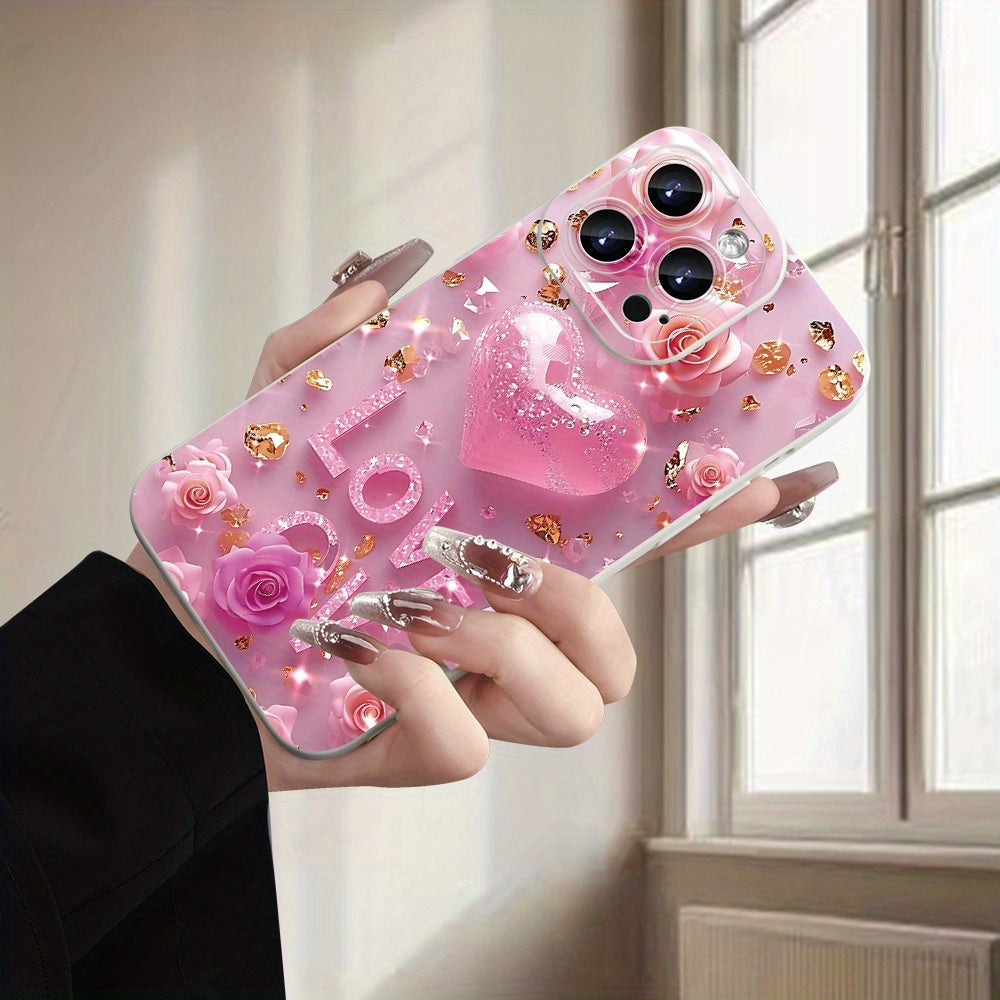 A Trendy Heart-Shaped Phone Cover Ideal for Valentine'S Day, Suitable for Iphone Models 16/15/14/13/12/11/XS/XR/X/7/8 Plus/Pro/Max/Mini - a Fashionable Choice That Accommodates Everyone And Makes a Great Present for Friends,
