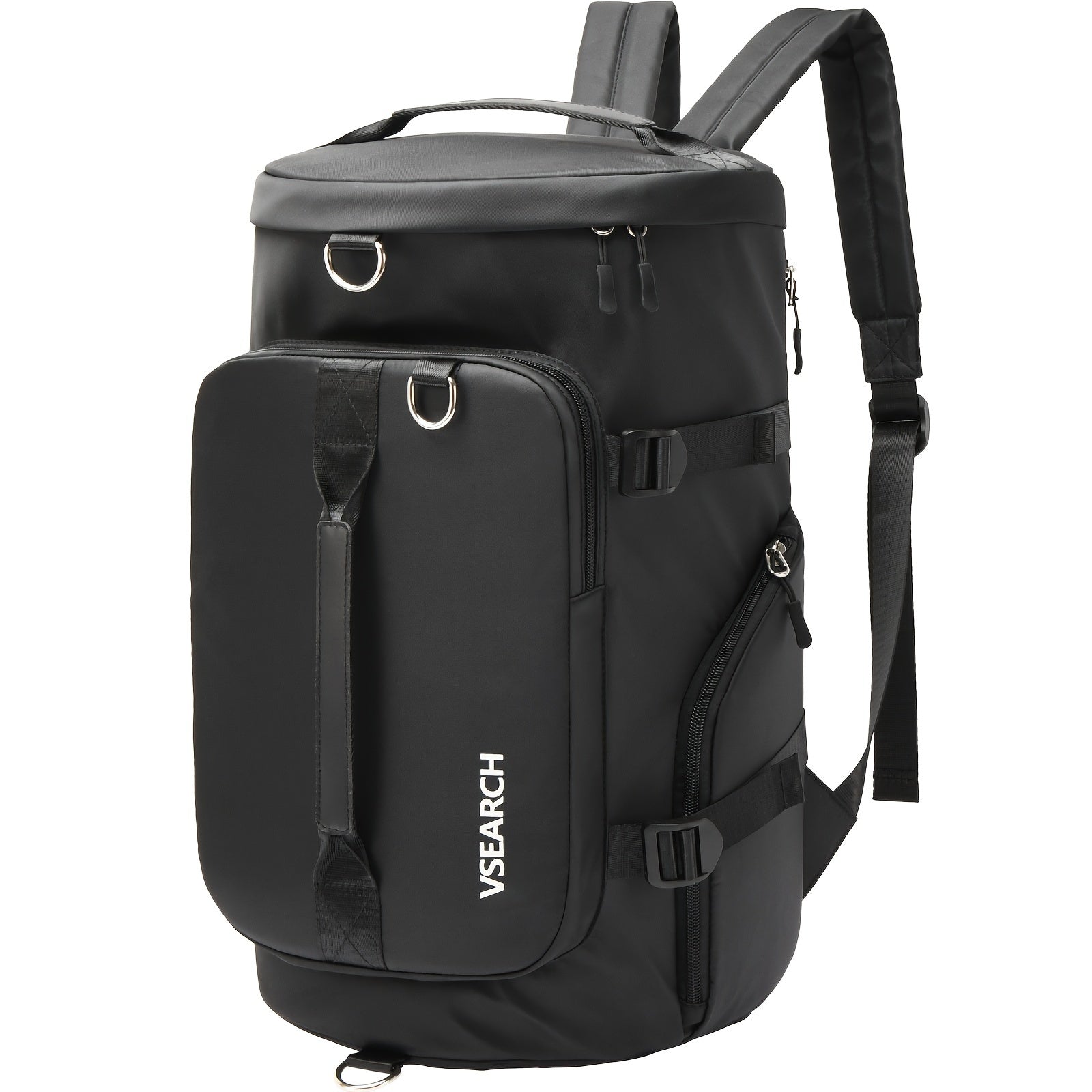 Hiking Travel Bag, Gym Bag, Sports Duffle Backpack with Shoes Compartment, Overnight Travel Weekender Bag Carry On Backpack with Side Zippered Dry Wet Separated Bag