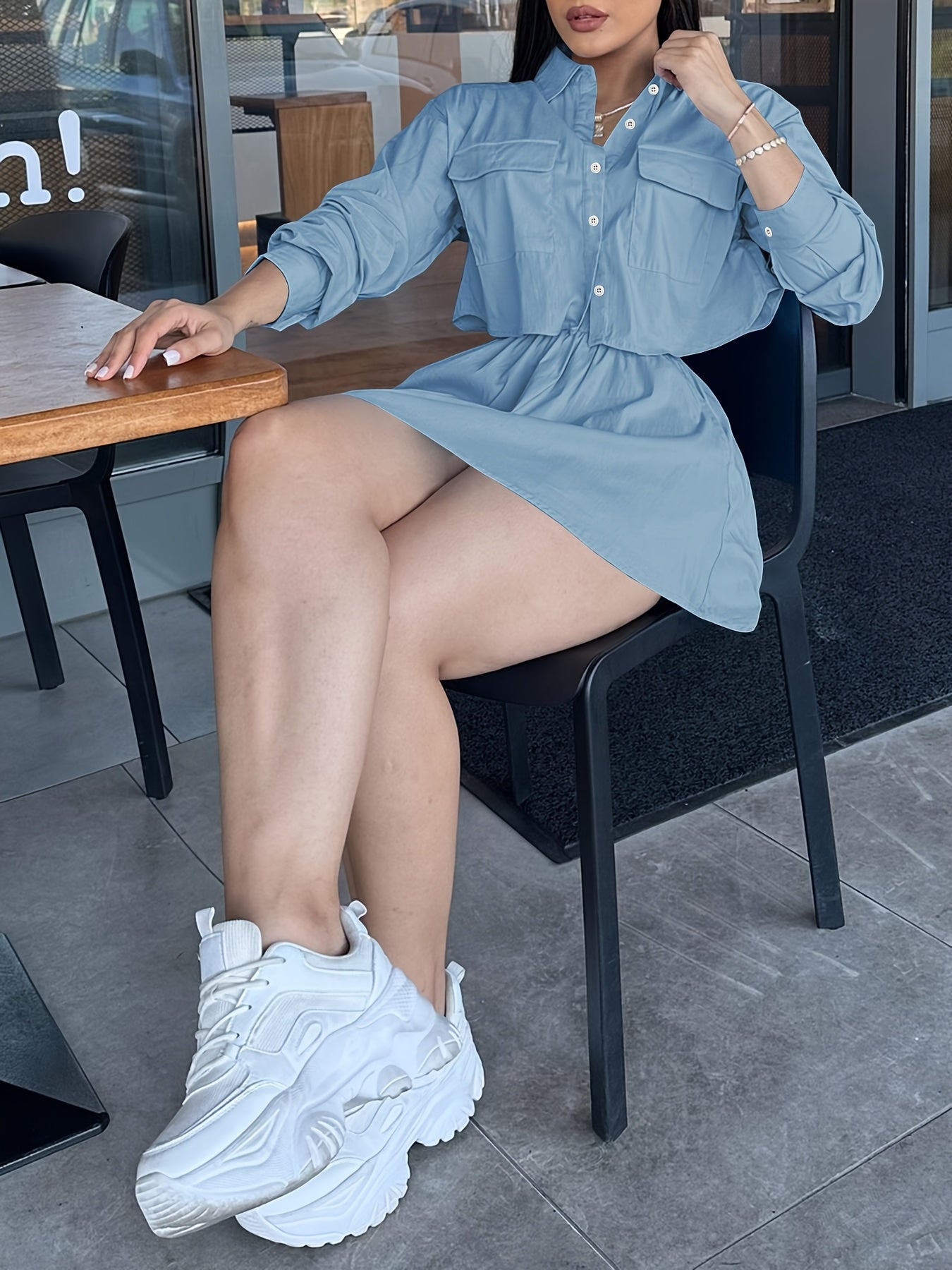 European and American Women's new spring/summer fashionable casual solid color skirt set