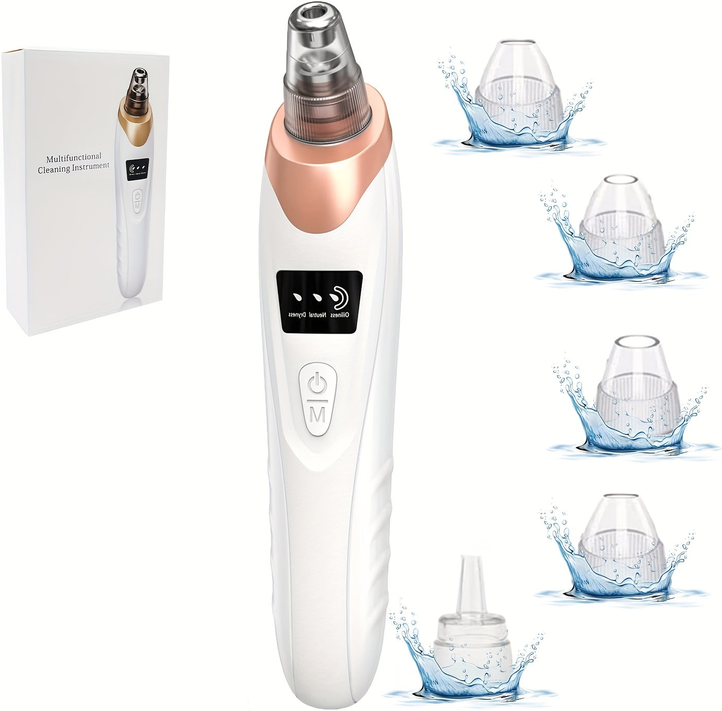 2023 Newest Pore Vacuum, Facial Pore Cleaner - 5 Suction Power, 5 Probes, USB Rechargeable Vacuum Kit Electric Tool for Adult