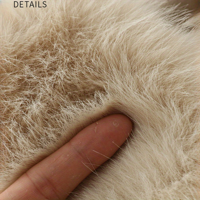 Thick, Windproof, And Cute Winter Warm Fuzzy Gloves for Cycling.