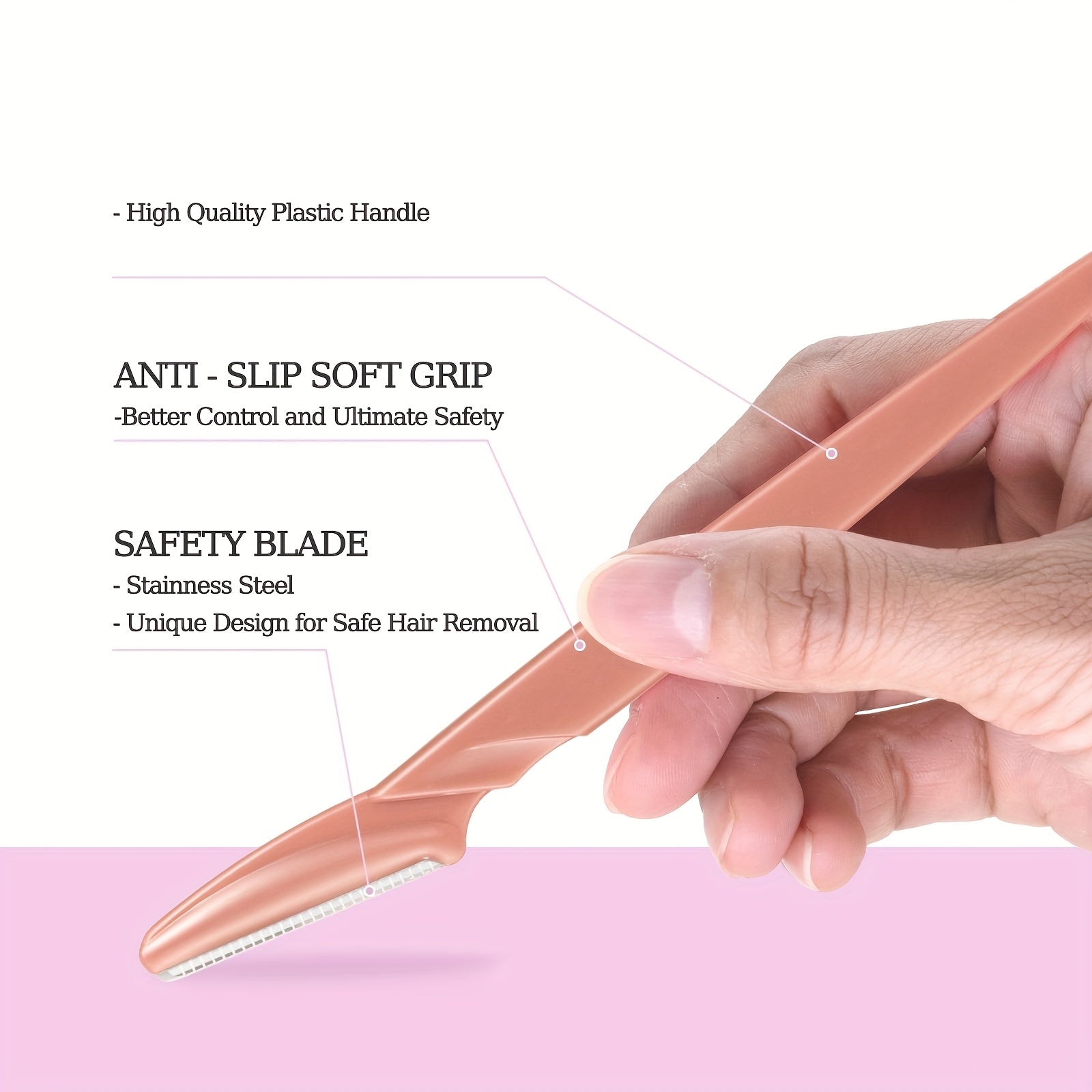 12pcs- stainless steel trimmer razor with protective case, suitable for both men and women - precision eyebrow razor
