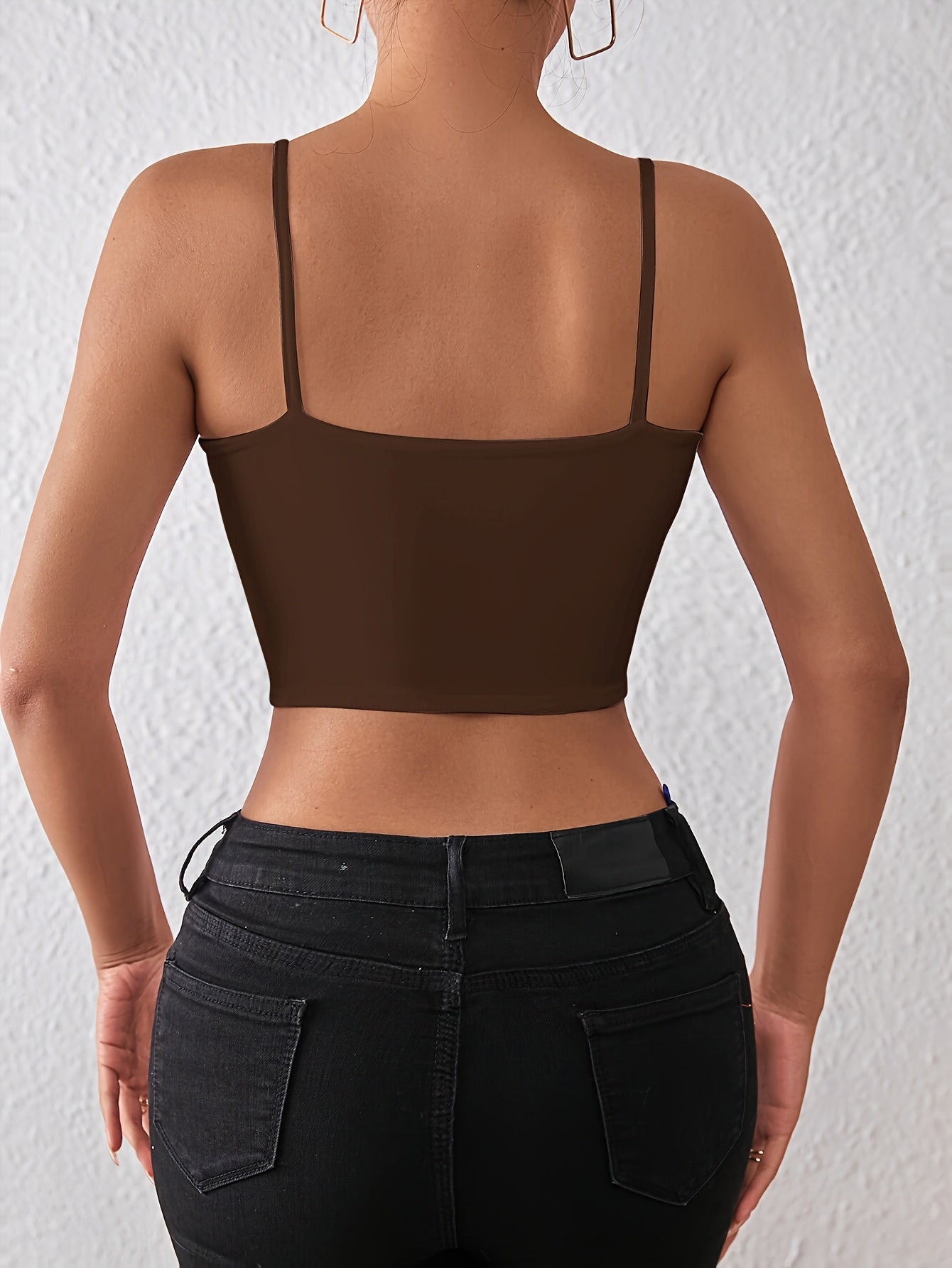 Western Style Simple Casual Off the Shoulder Slingback Knit Top, High Stretch Solid Color, Short Length, Slim Fit, 180g/m² Polyester Fabric