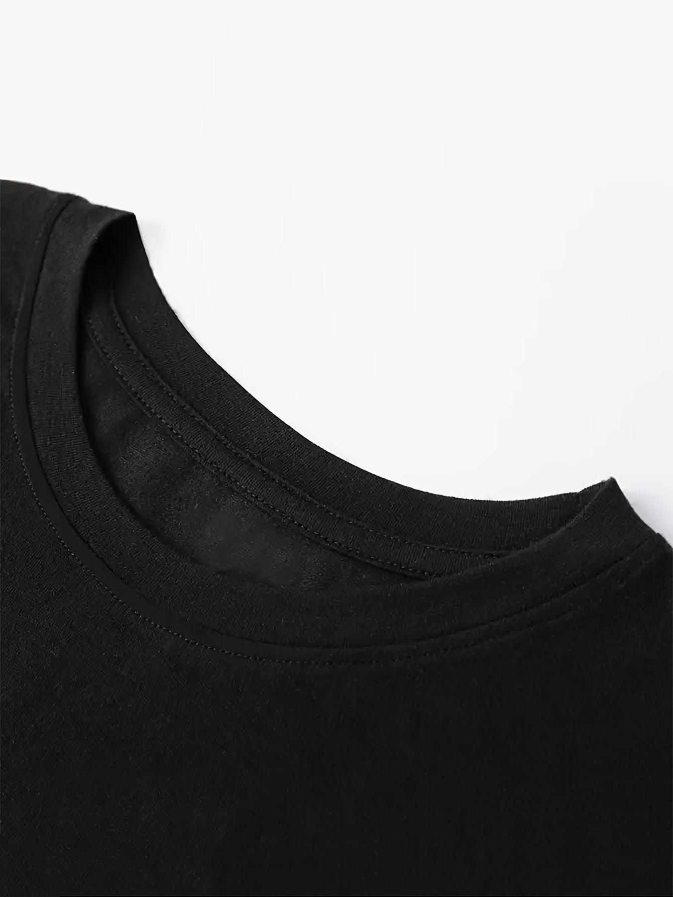 Women'S Casual "BLOCK his Number" Graphic Crop Top and High-Waisted Shorts Set - Black, Spring/Summer Outfit, Polyester Blend, Round Neck, Short Sleeves