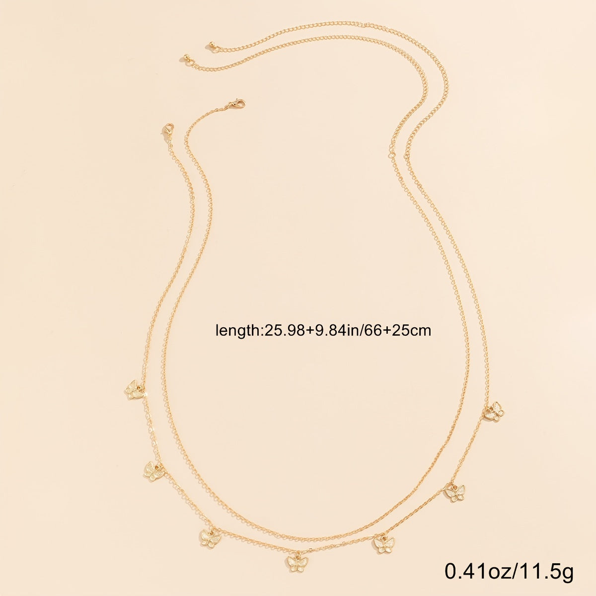 Elegant 2pcs Butterfly Pendant Waist Chains for Women - Perfect for Summer Vacations & Casual Attire