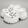 New Arrival - Stylish Cartoon Bee & Bear Print Platform Shoes, 3.94inch High Heel, Lightweight EVA Upper, Closed Toe Design, All-Season Comfort, Casual Footwear | Playful Design | Lightweight Footwear