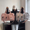 Eonothem High Quality Large Capacity Travel Duffle Bag - Adjustable Shoulder Strap, Multiple Pockets, Polyester Sports Gym Weekender Bag for Women in Bright Pink/Peacock Green/Peach/Light Grey/Light Blue//Blue/Black, Fitness