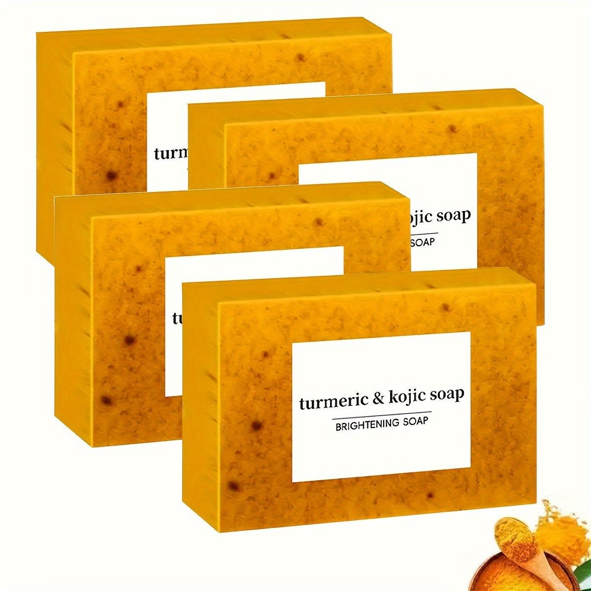 Turmeric And Kojic Acid Soap, Natural Turmeric Soap, Deep Cleansing Face And Body, Suitable for All Light Beige Types, Perfect Gift