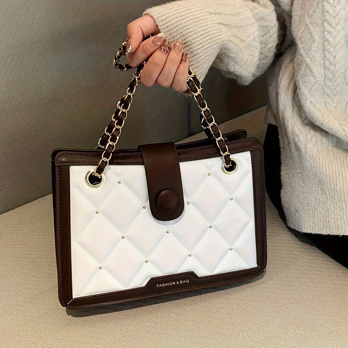 Women's Large Capacity Shoulder Bag Elegant Handbag Versatile Outgoing Purse