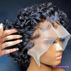 Women'S Sports Style Curly Wave Wig, 13x1 Lace Front, 150% Density, Human Hair Extensions for Women