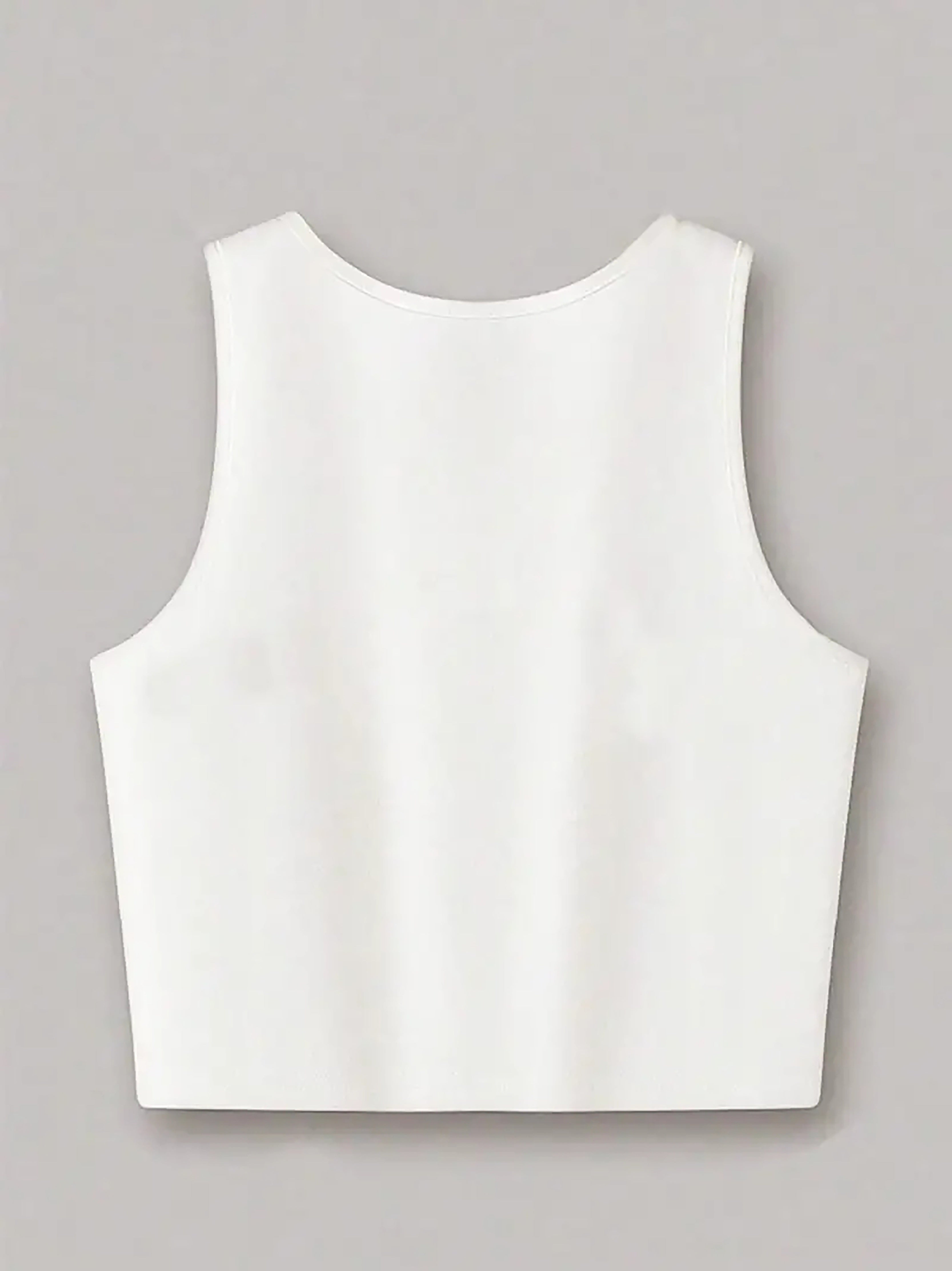 [Casual Fashion Crew Neck Vest] Lip Pattern Vest, Sleeveless Casual Fashion Crew Neck Vest, Spring/ Summer Women's Top